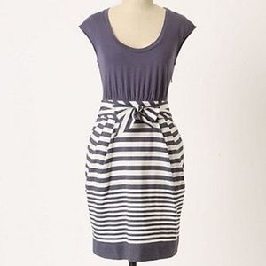 Anthropologie Little Yellow Button Dress